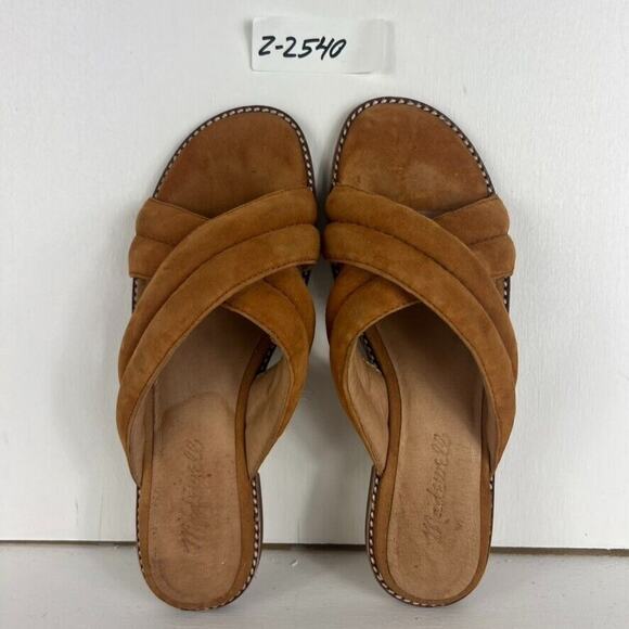 Madewell Women's Skyler Slide Sandal Size 7 Suede Bittersweet Brown Tan Slip On - Picture 7 of 11